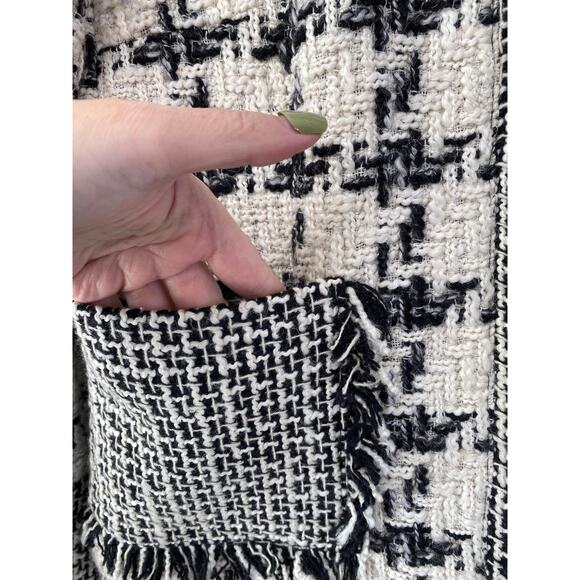 Vtg Harve Benard Womens Tweed Wool Blend Fringe Jacket Blazer Sz 8P Old Money - Picture 2 of 7